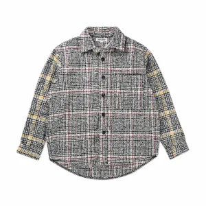 fucking awesome heavy flannel over shirt (black / red)