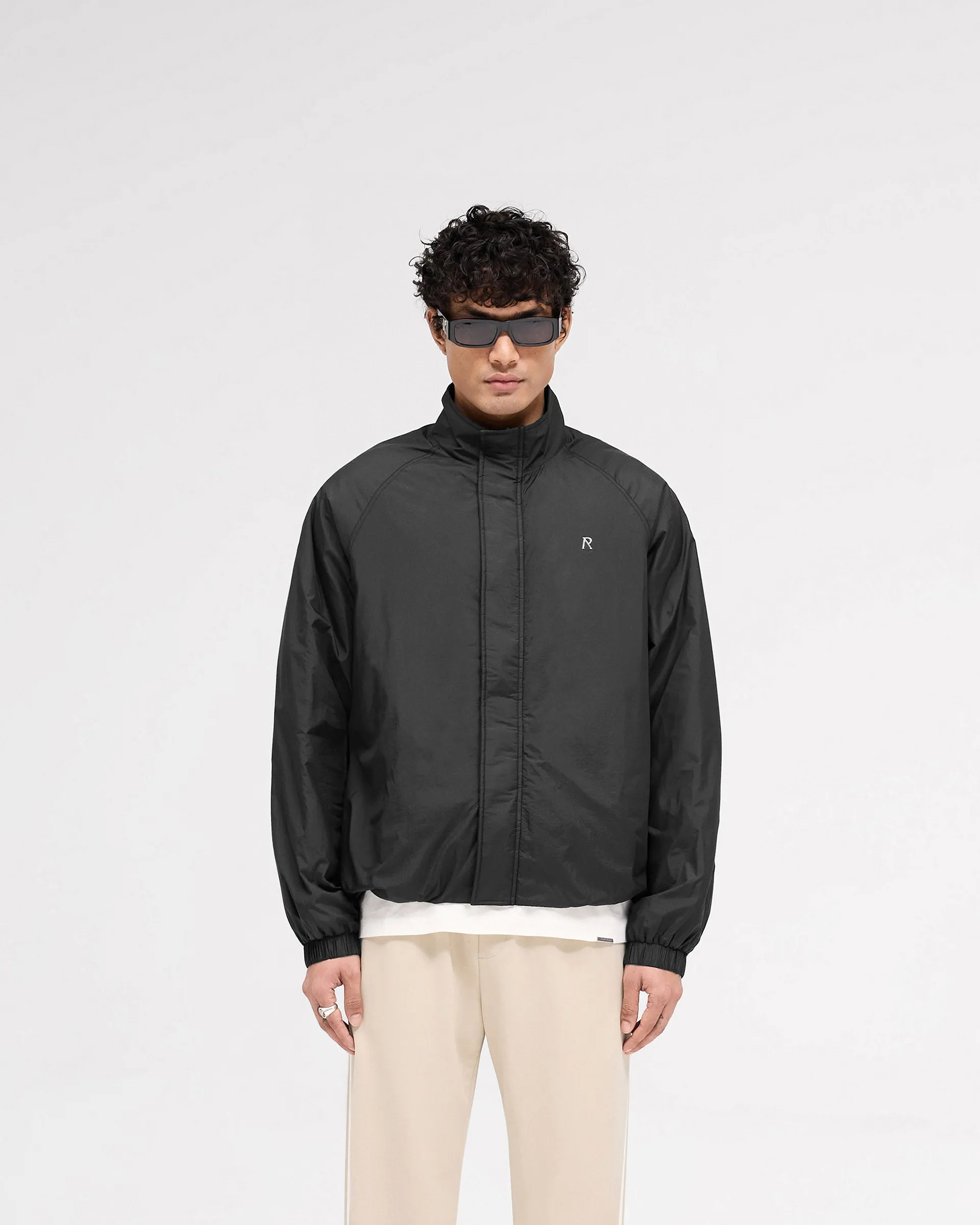Funnel Neck Jacket - Black