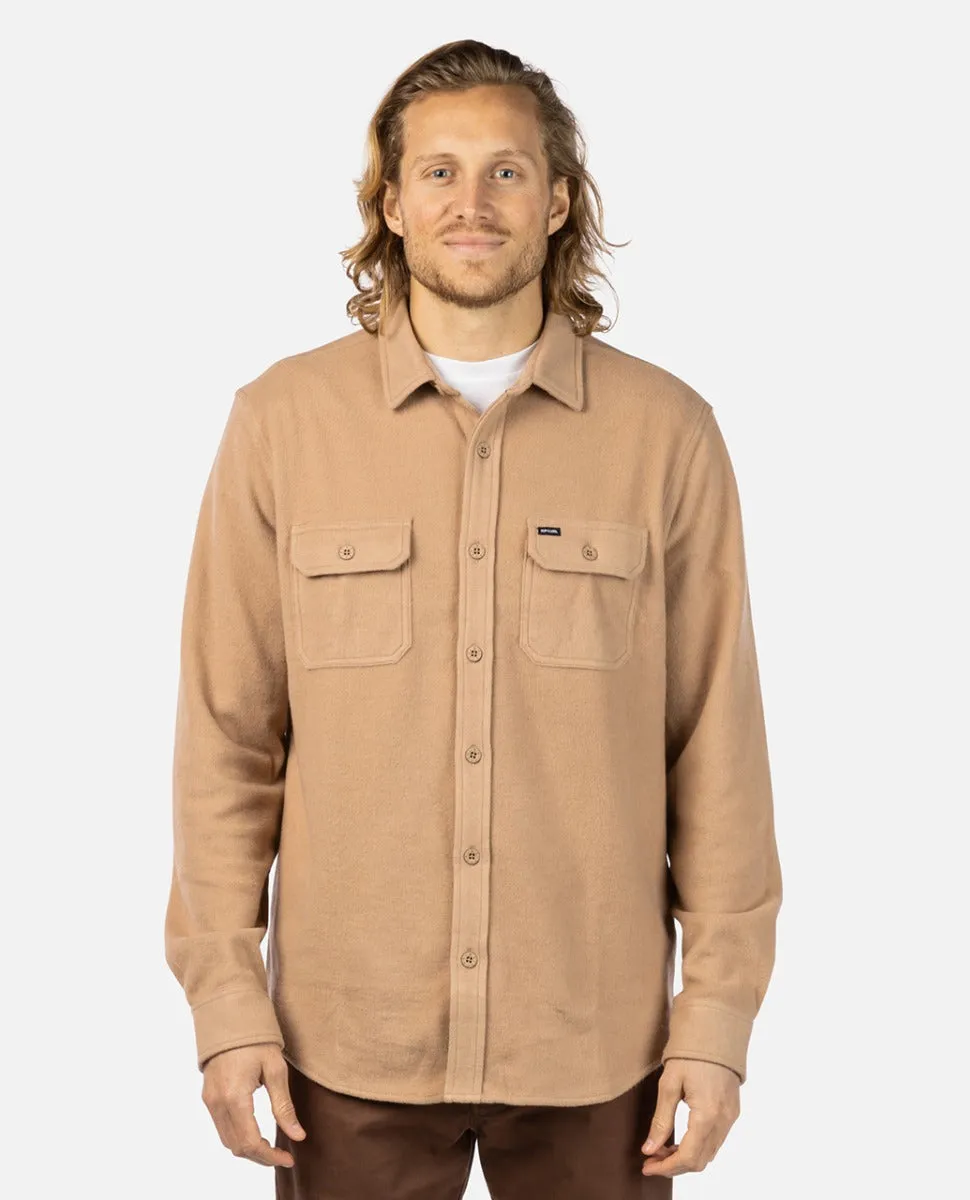 Grid Solid Long Sleeve Shirt