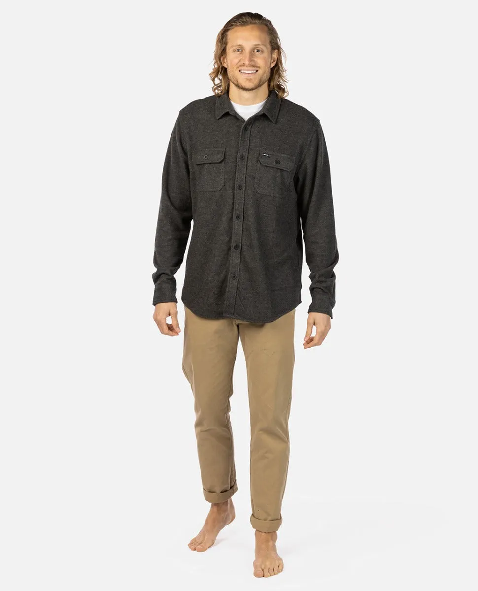 Grid Solid Long Sleeve Shirt