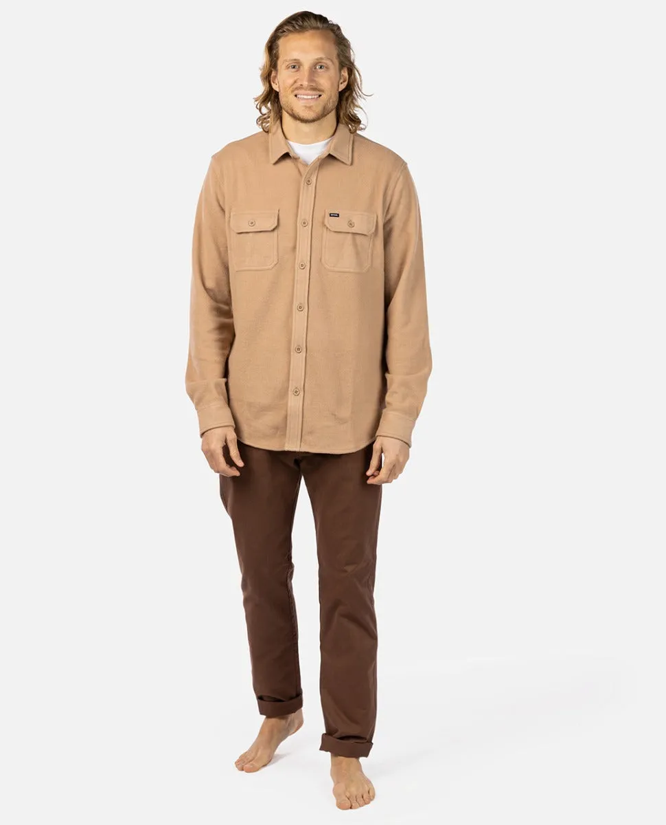 Grid Solid Long Sleeve Shirt