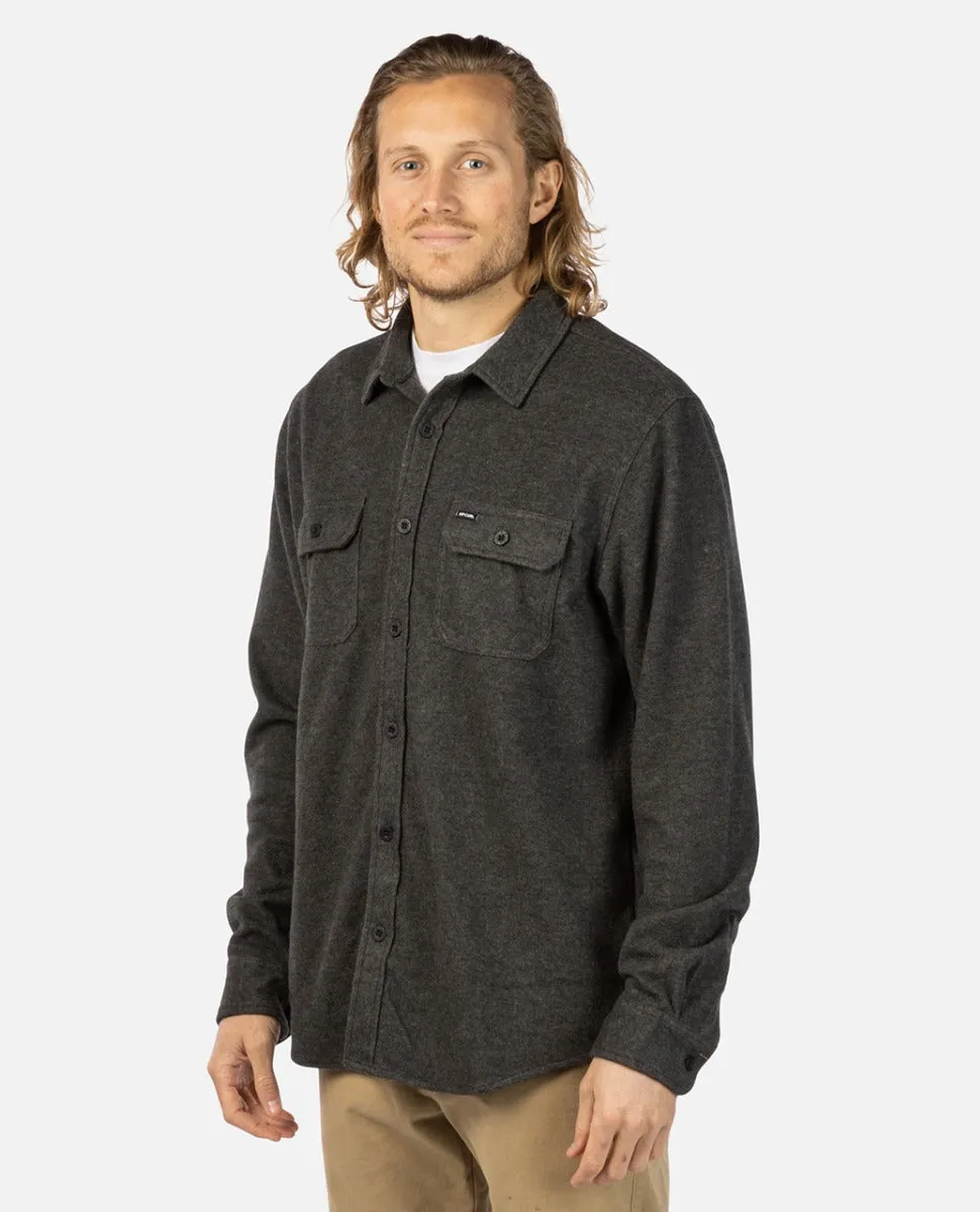 Grid Solid Long Sleeve Shirt
