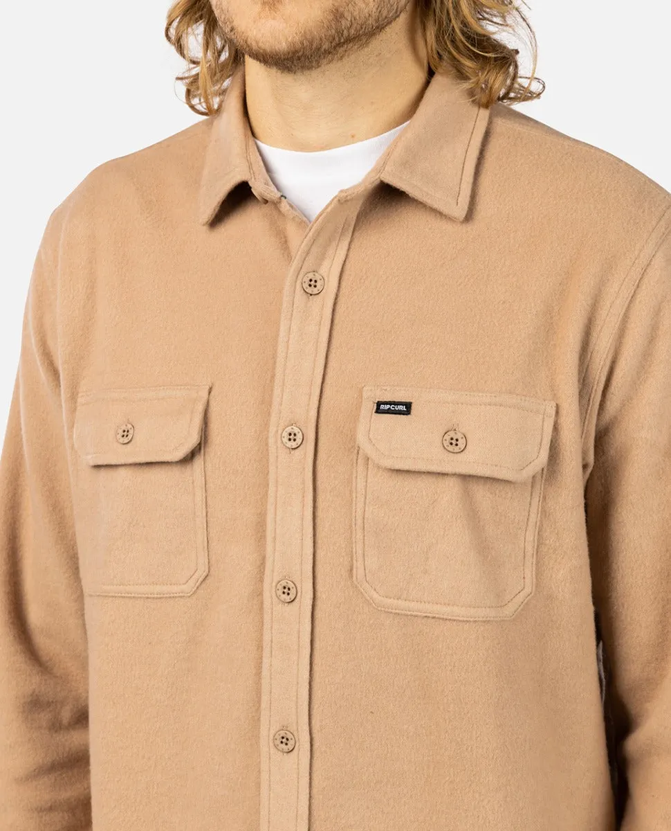 Grid Solid Long Sleeve Shirt