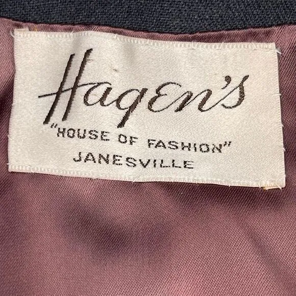 Hagen's Vintage Gray Long Medium‎ Coat Button-Front Classic Women's Outerwear