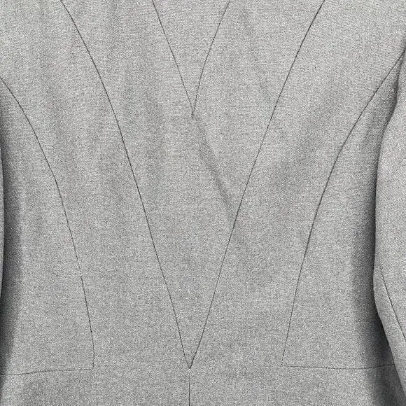 Hagen's Vintage Gray Long Medium‎ Coat Button-Front Classic Women's Outerwear