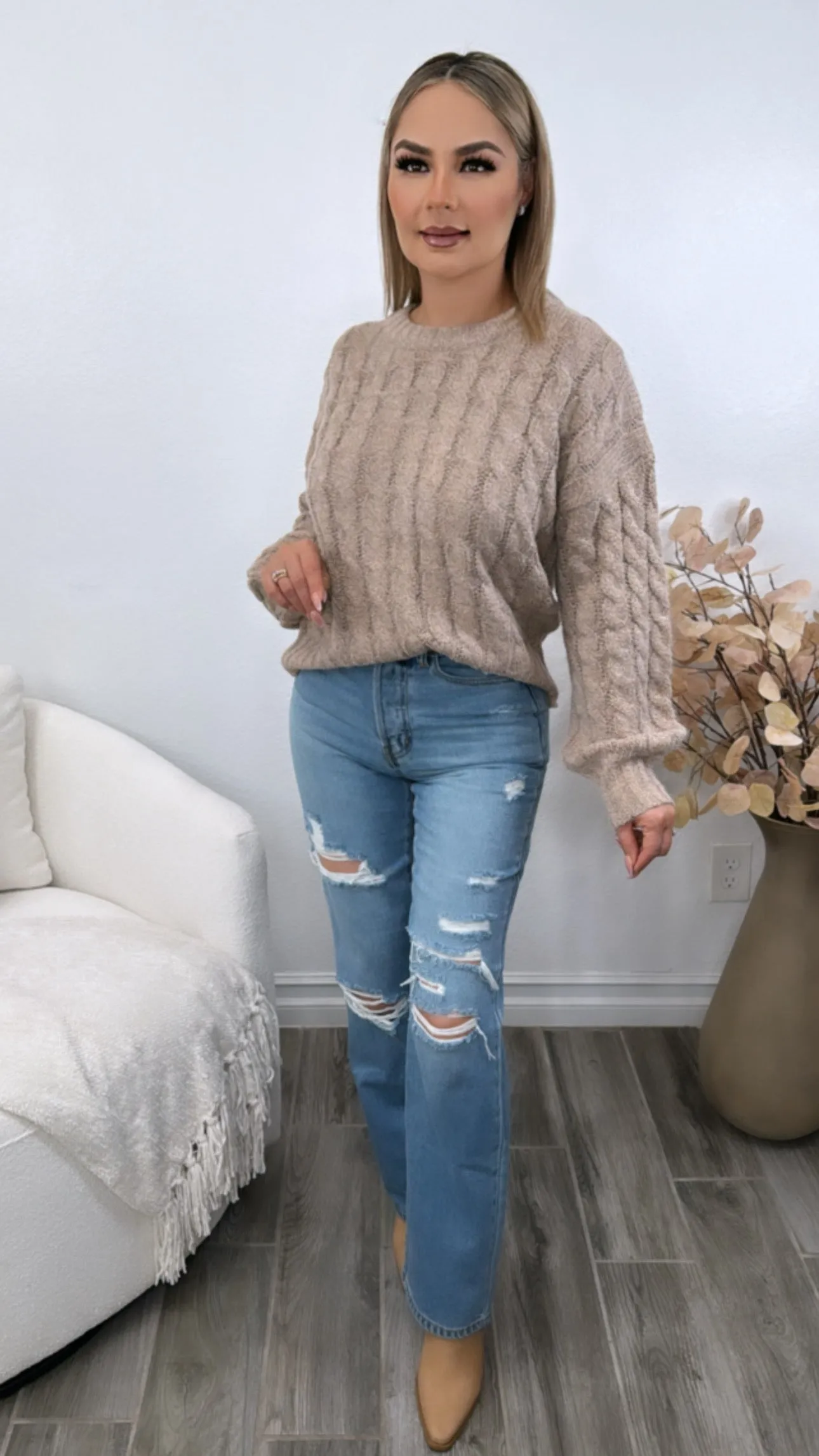 Harlow Dusty Rose Sweater