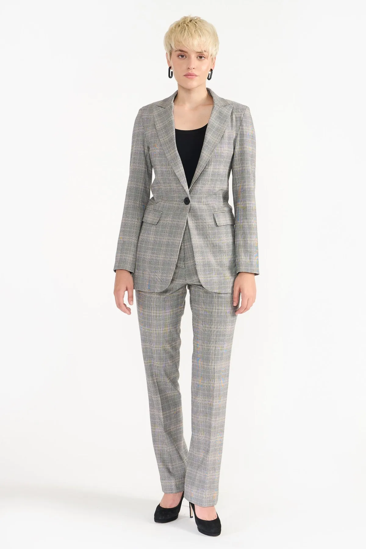 HELEN BLACK & WHITE WOMEN'S WOOLEN PANTS