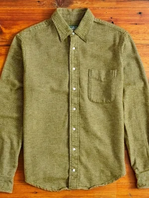 Herringbone Flannel in Olive