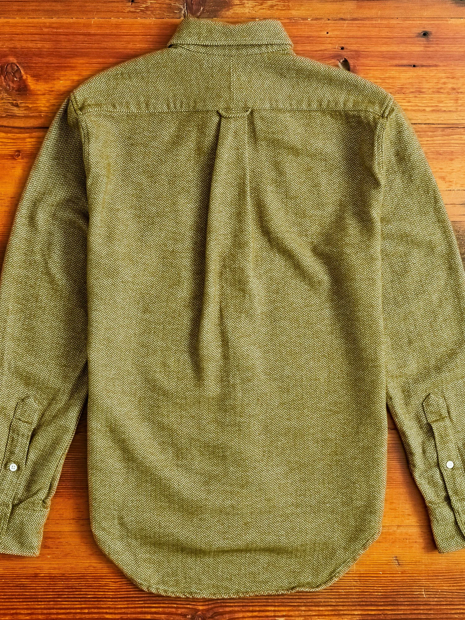 Herringbone Flannel in Olive
