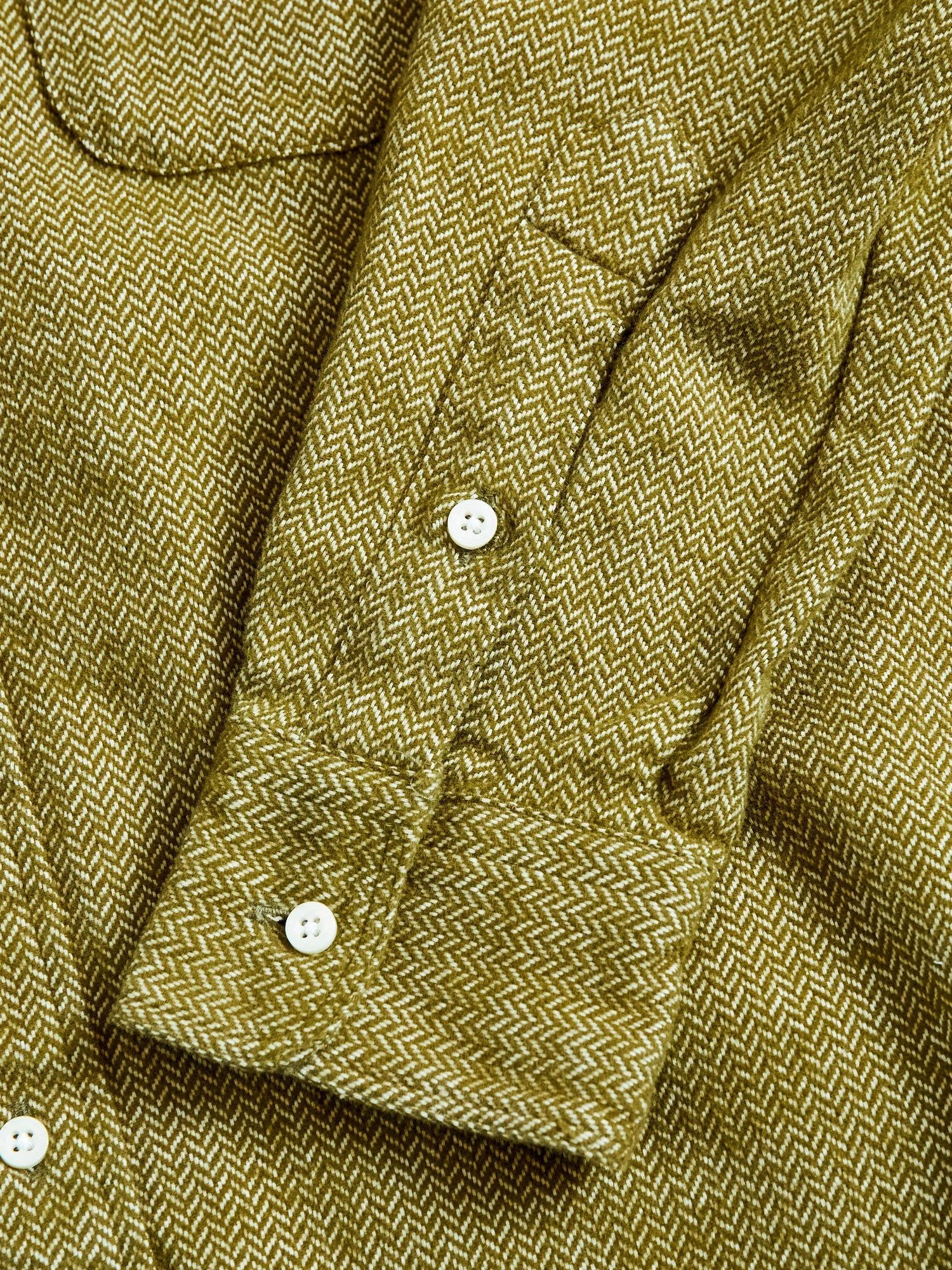 Herringbone Flannel in Olive