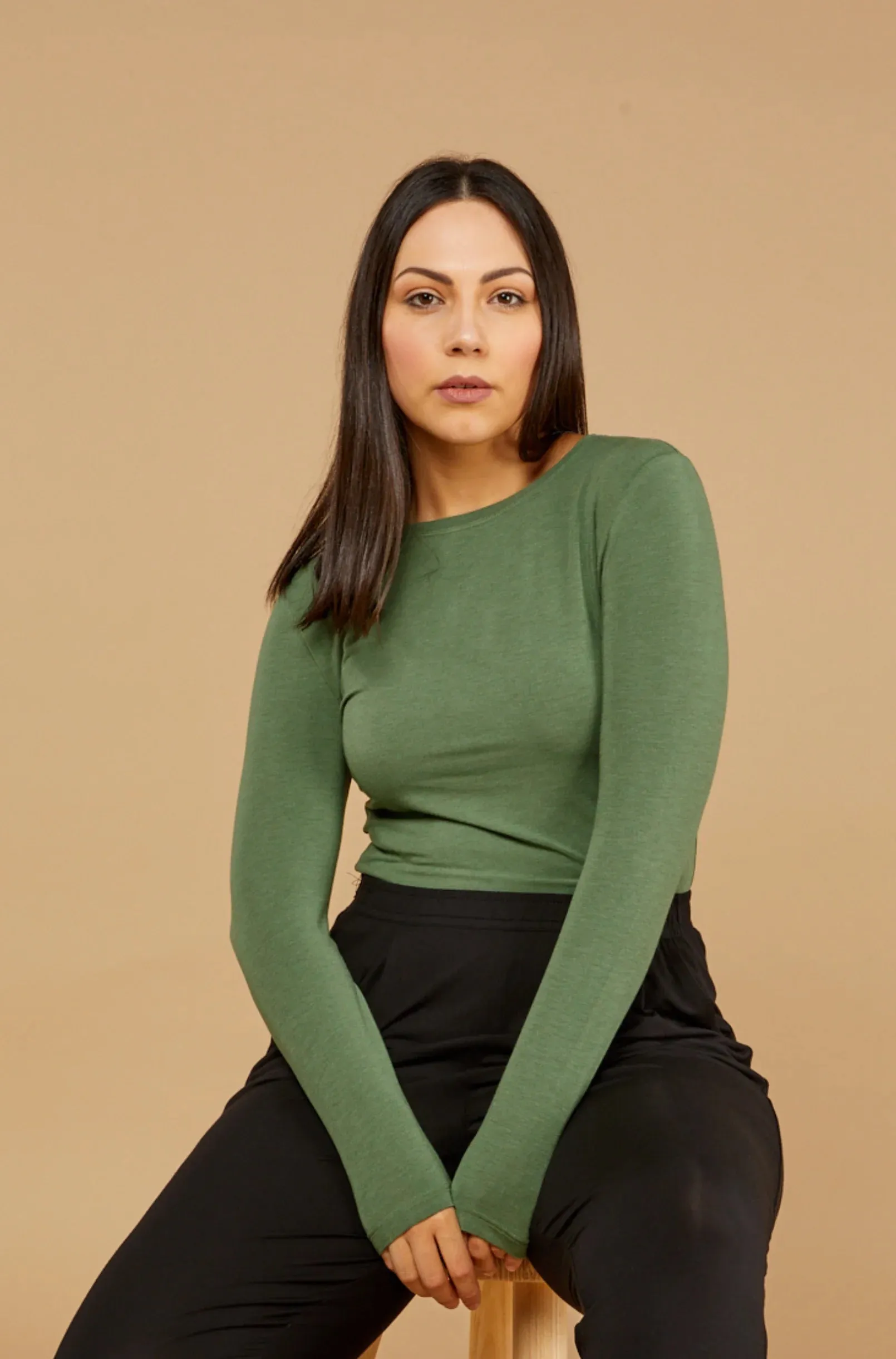 High Neck Long Sleeve Top