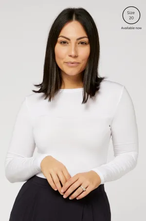High Neck Long Sleeve / White