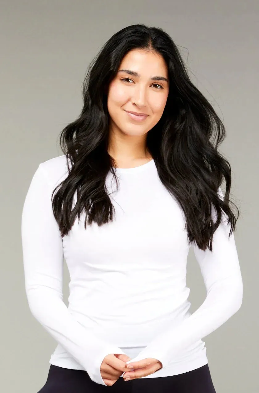 High Neck Long Sleeve / White