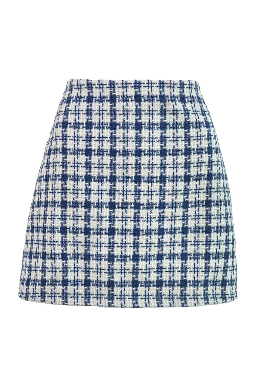 High Waist Plaid Mini Skirt