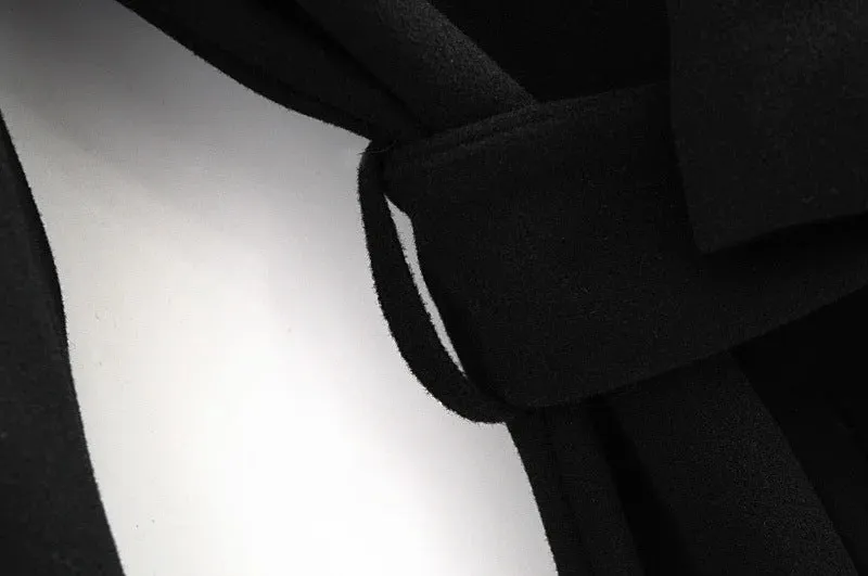 Hooded Lace-up Pile Collar Outerwear