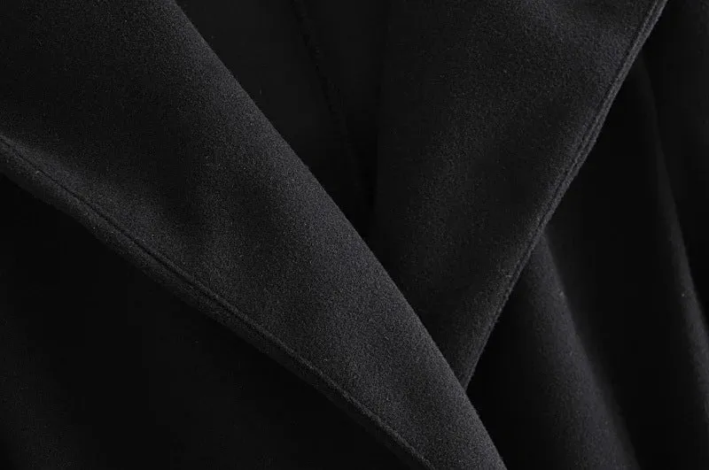 Hooded Lace-up Pile Collar Outerwear