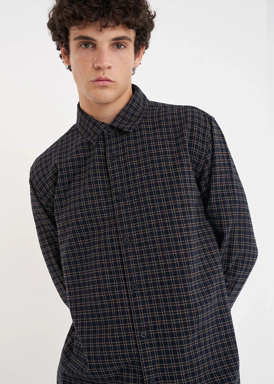 HUFFER OG Check Shirt - Navy