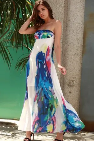 Ink painting Strapless Dress