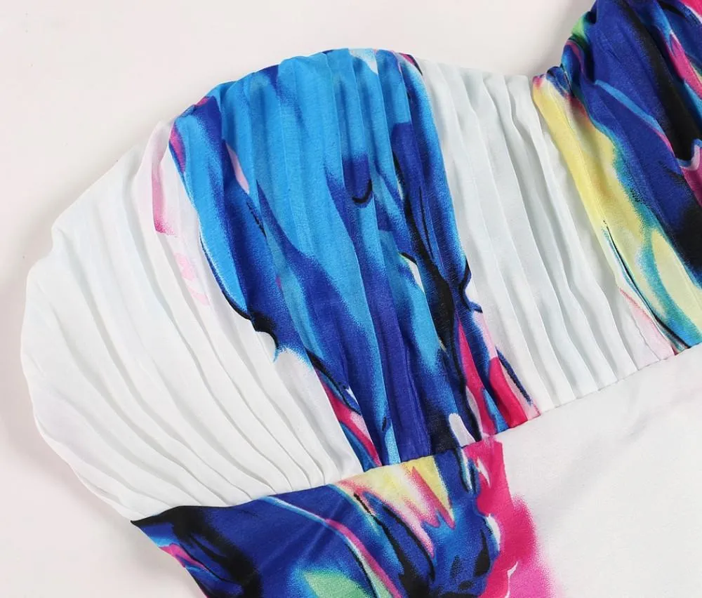 Ink painting Strapless Dress