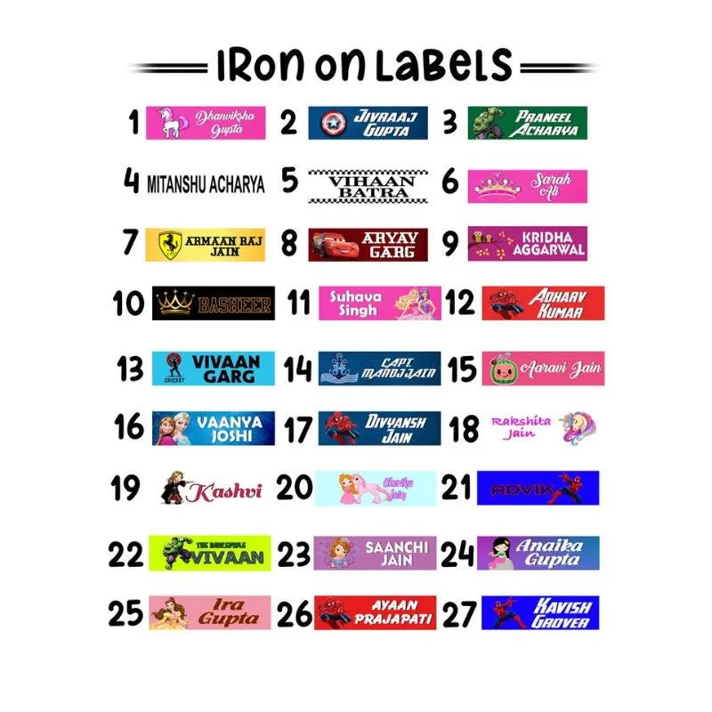 Iron-on Labels