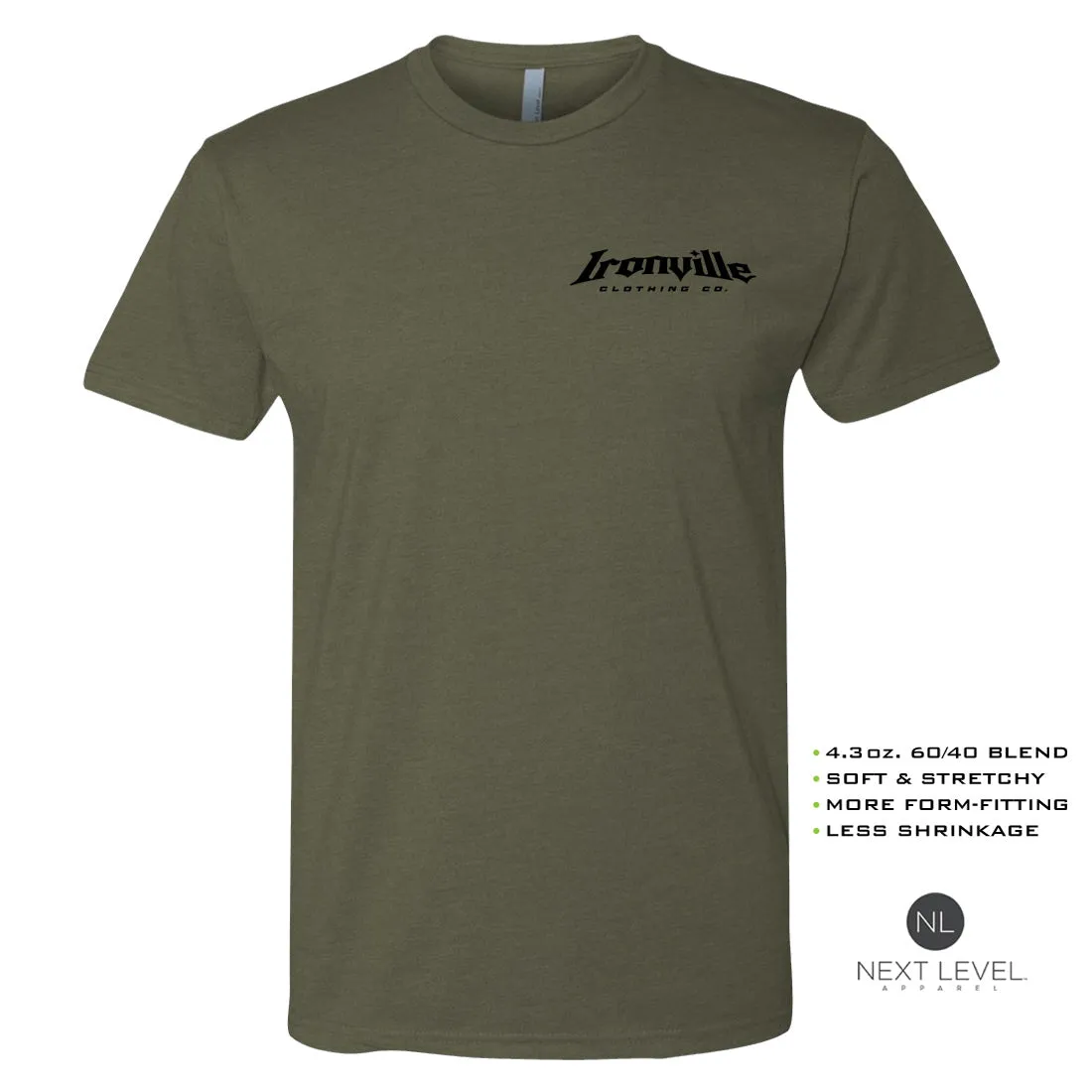 Ironville LEFT CHEST LOGO Soft-Blend Gym T-shirt
