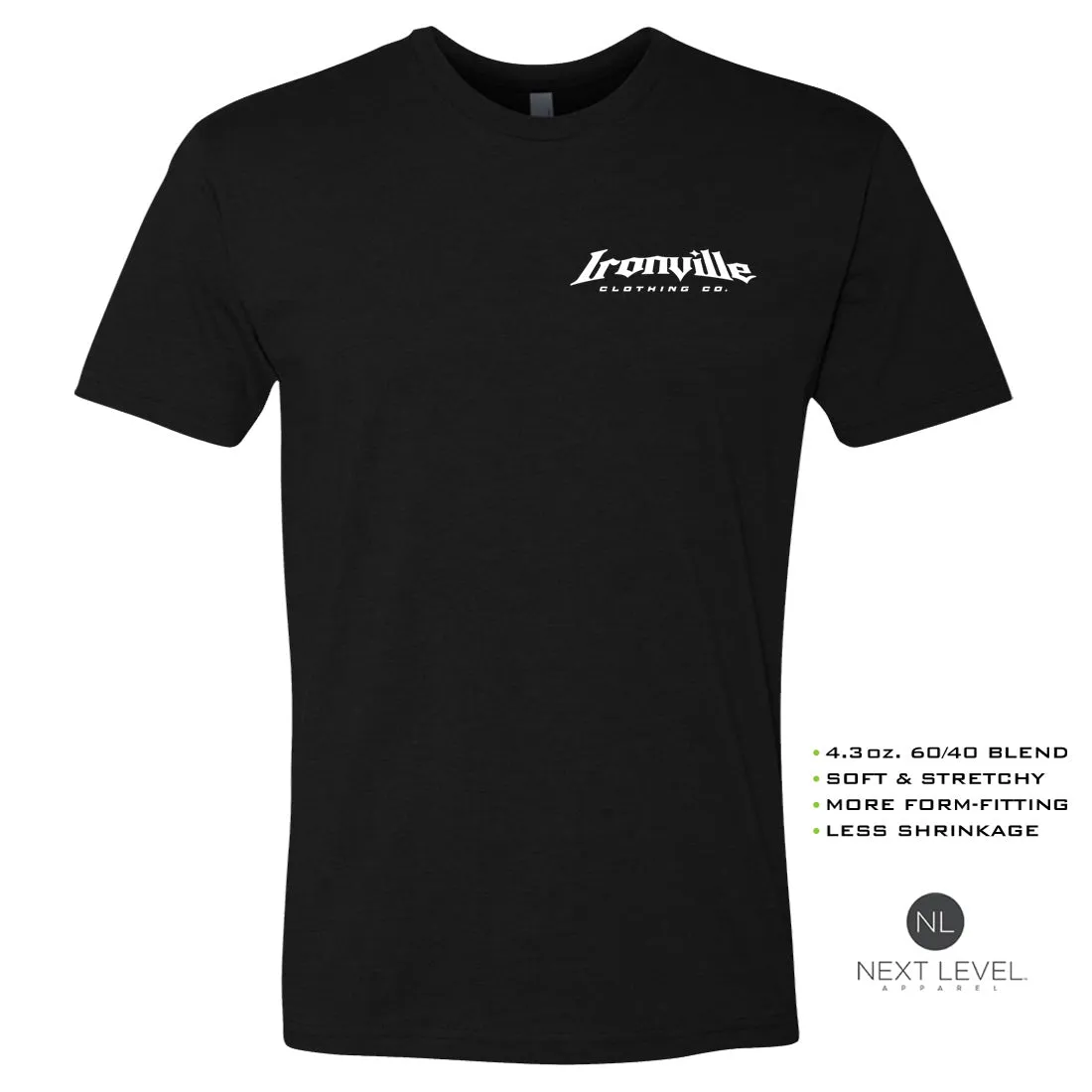Ironville LEFT CHEST LOGO Soft-Blend Gym T-shirt