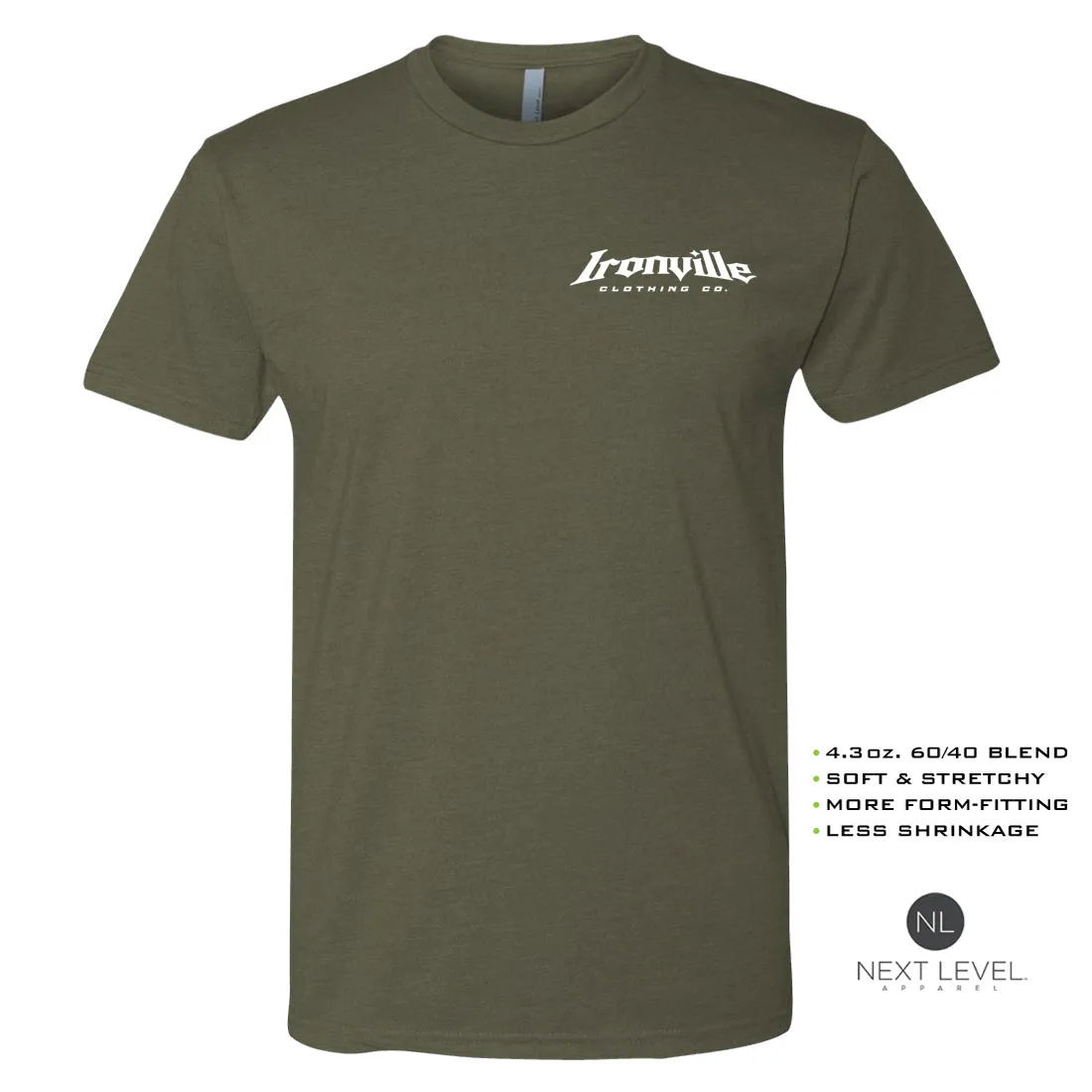 Ironville LEFT CHEST LOGO Soft-Blend Gym T-shirt