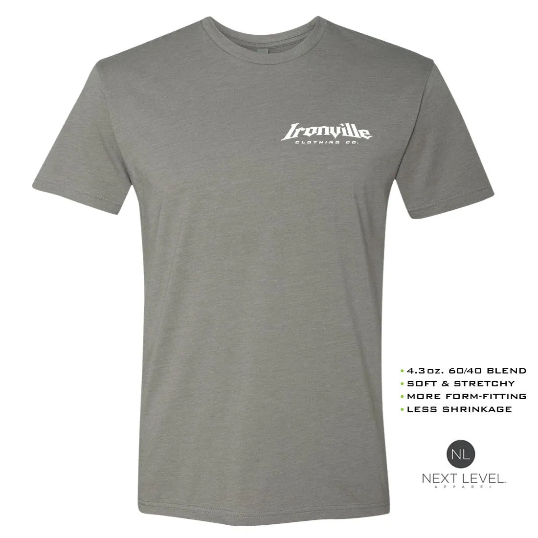 Ironville LEFT CHEST LOGO Soft-Blend Gym T-shirt