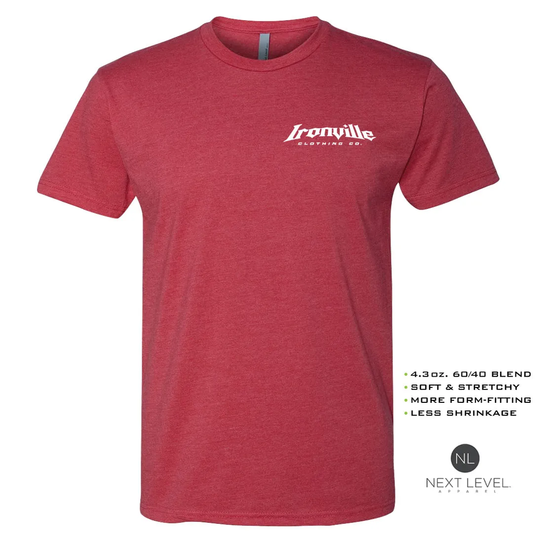 Ironville LEFT CHEST LOGO Soft-Blend Gym T-shirt
