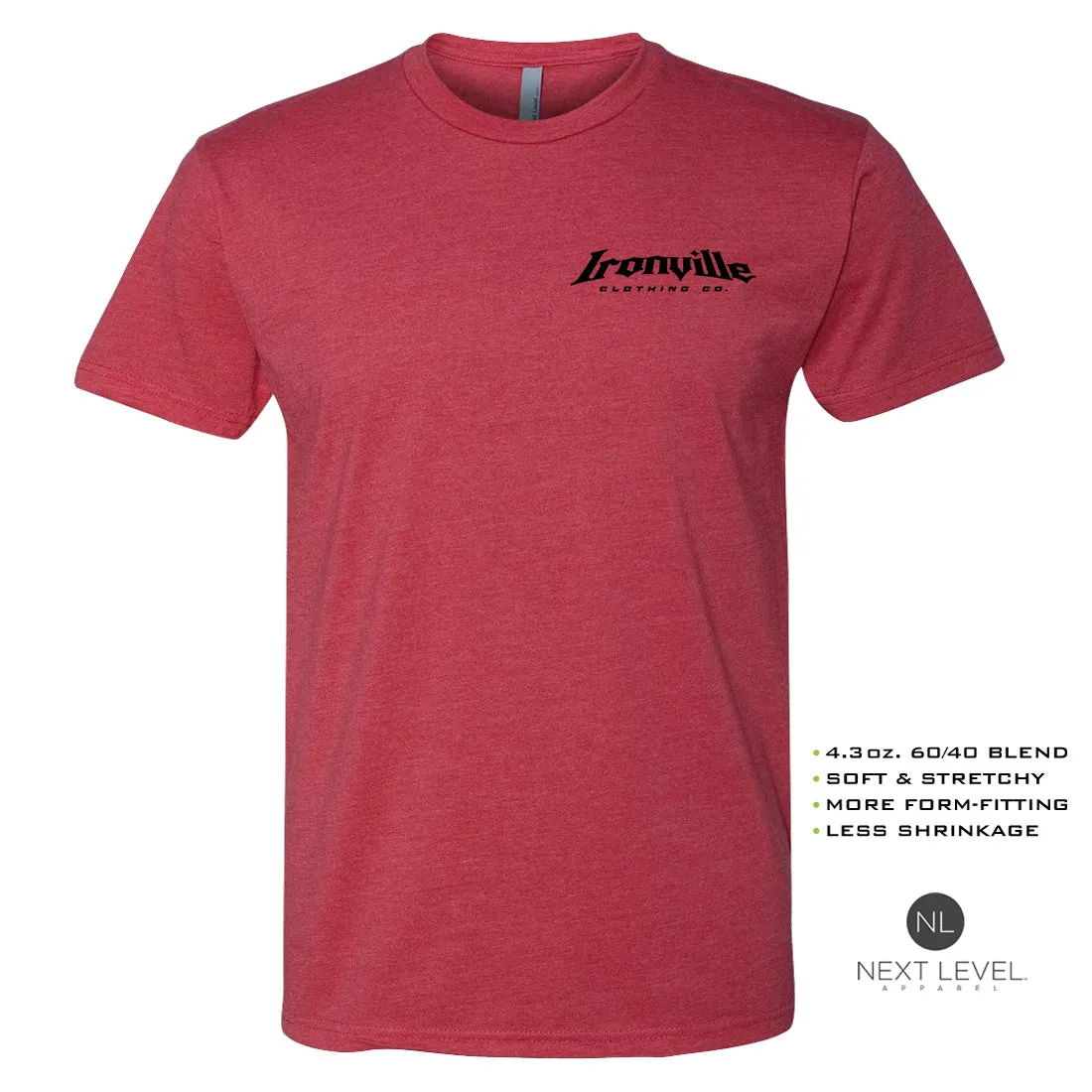 Ironville LEFT CHEST LOGO Soft-Blend Gym T-shirt