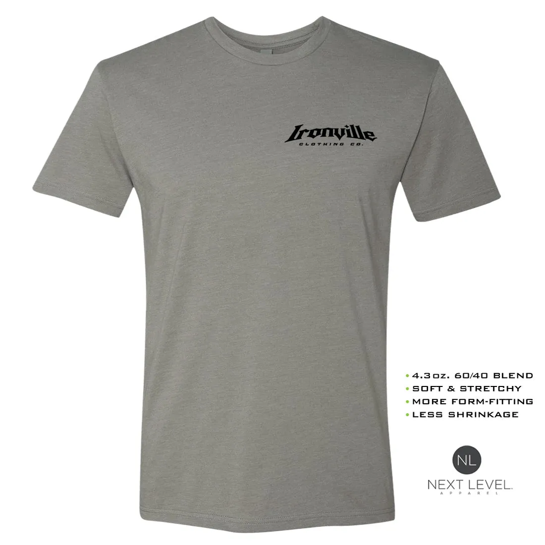 Ironville LEFT CHEST LOGO Soft-Blend Gym T-shirt