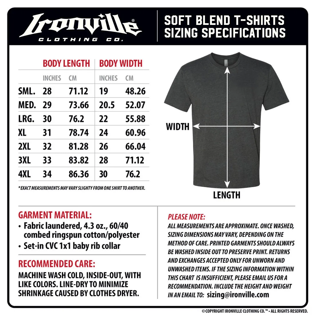 Ironville LEFT CHEST LOGO Soft-Blend Gym T-shirt