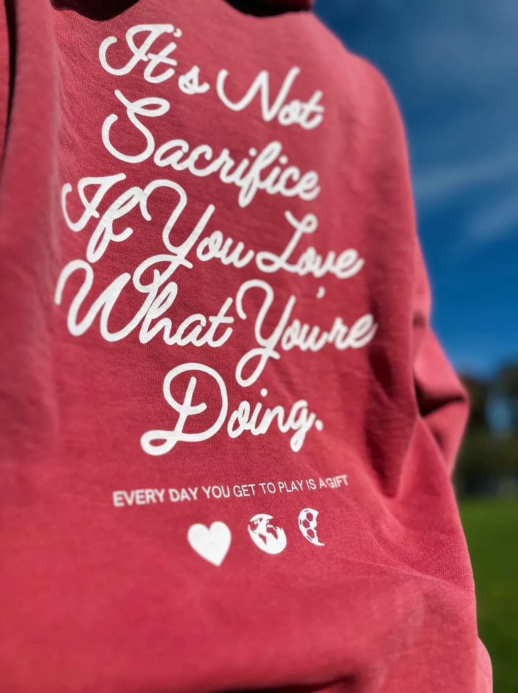 It's Not Sacrifice If You Love What You're Doing Adult Hooded Sweatshirt