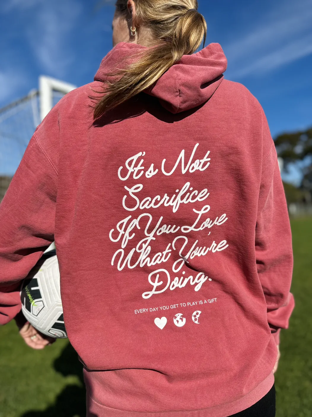 It's Not Sacrifice If You Love What You're Doing Adult Hooded Sweatshirt