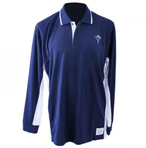 Jarvis Walker Long Sleeve Adult Fishing Shirt Navy White