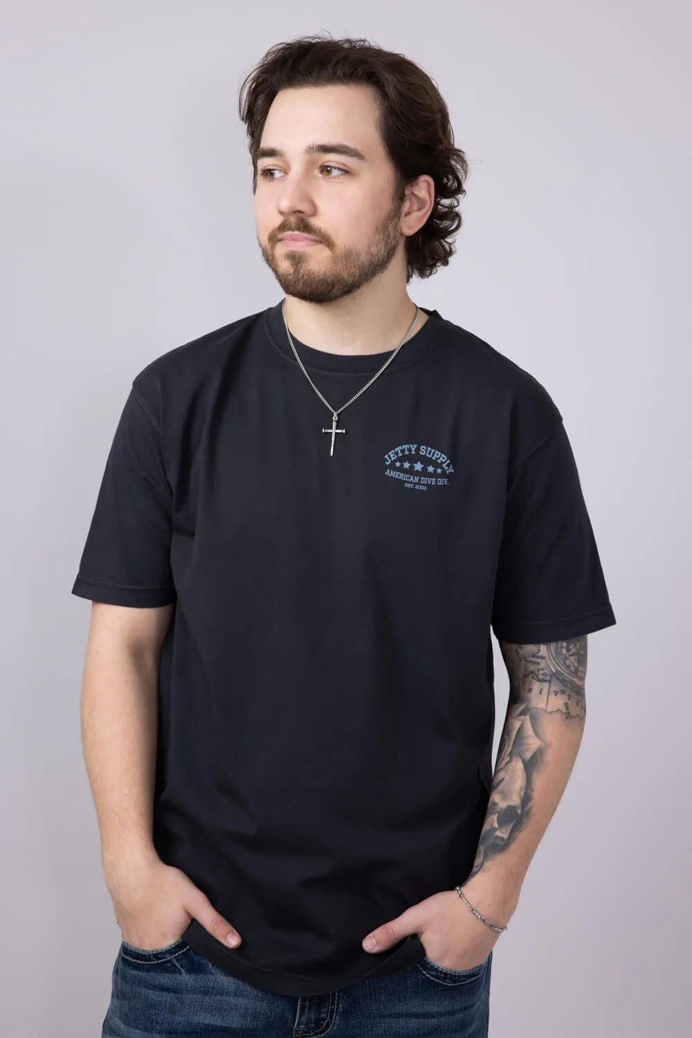 Jetty Division T-Shirt for Men in Black | S25DIVI-M10001BLK