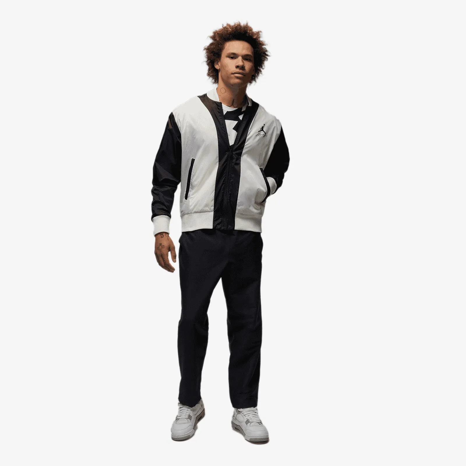 Jordan Flight MVP Arched Wordmark Jacket - White/Black