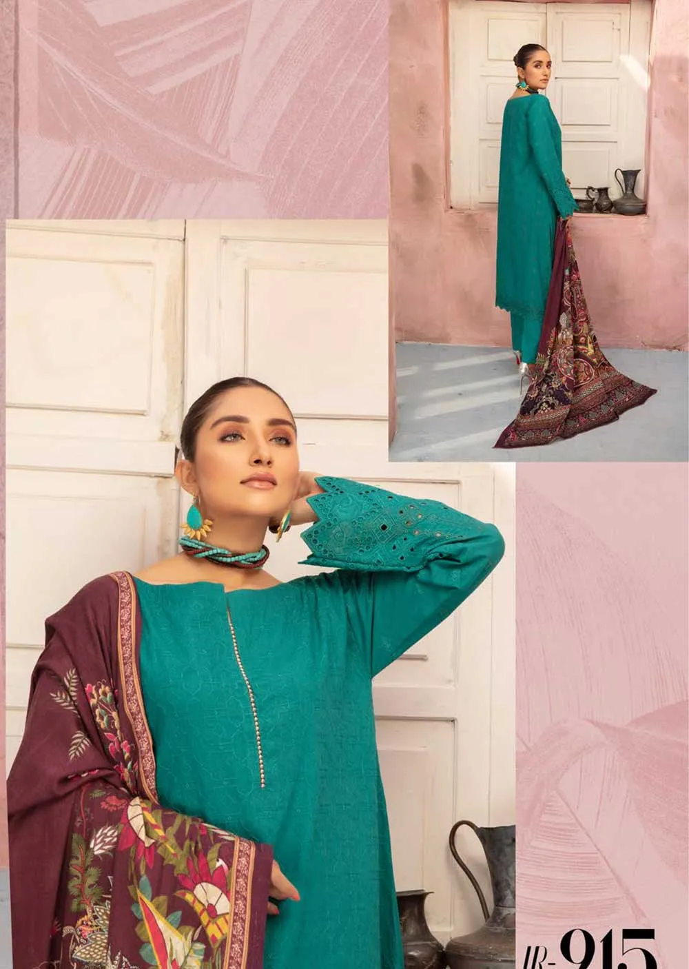 JR-915-R - Readymade - Zarqa Chickenkari Collection By Johra 2022