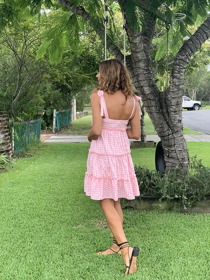 Kaycee Sundress - Pink Gingham