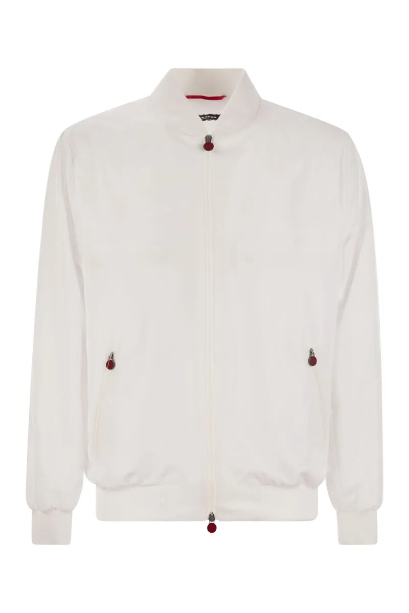 KITON Lightweight Technical Fabric Bomber Jacket