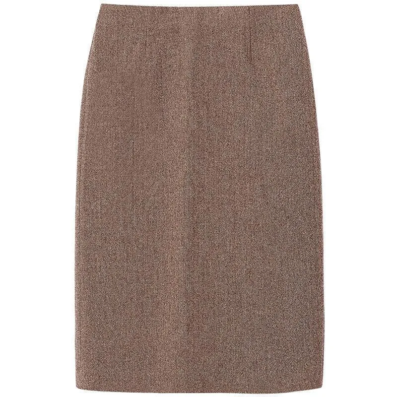 Knee-Length Washable Wool Skirt