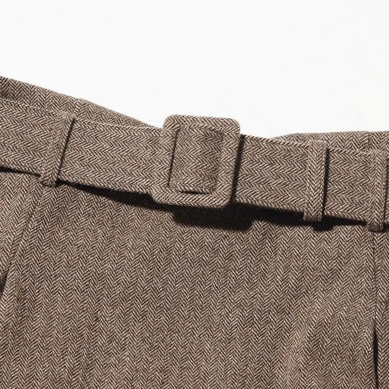 Knee-Length Washable Woollen Skirt