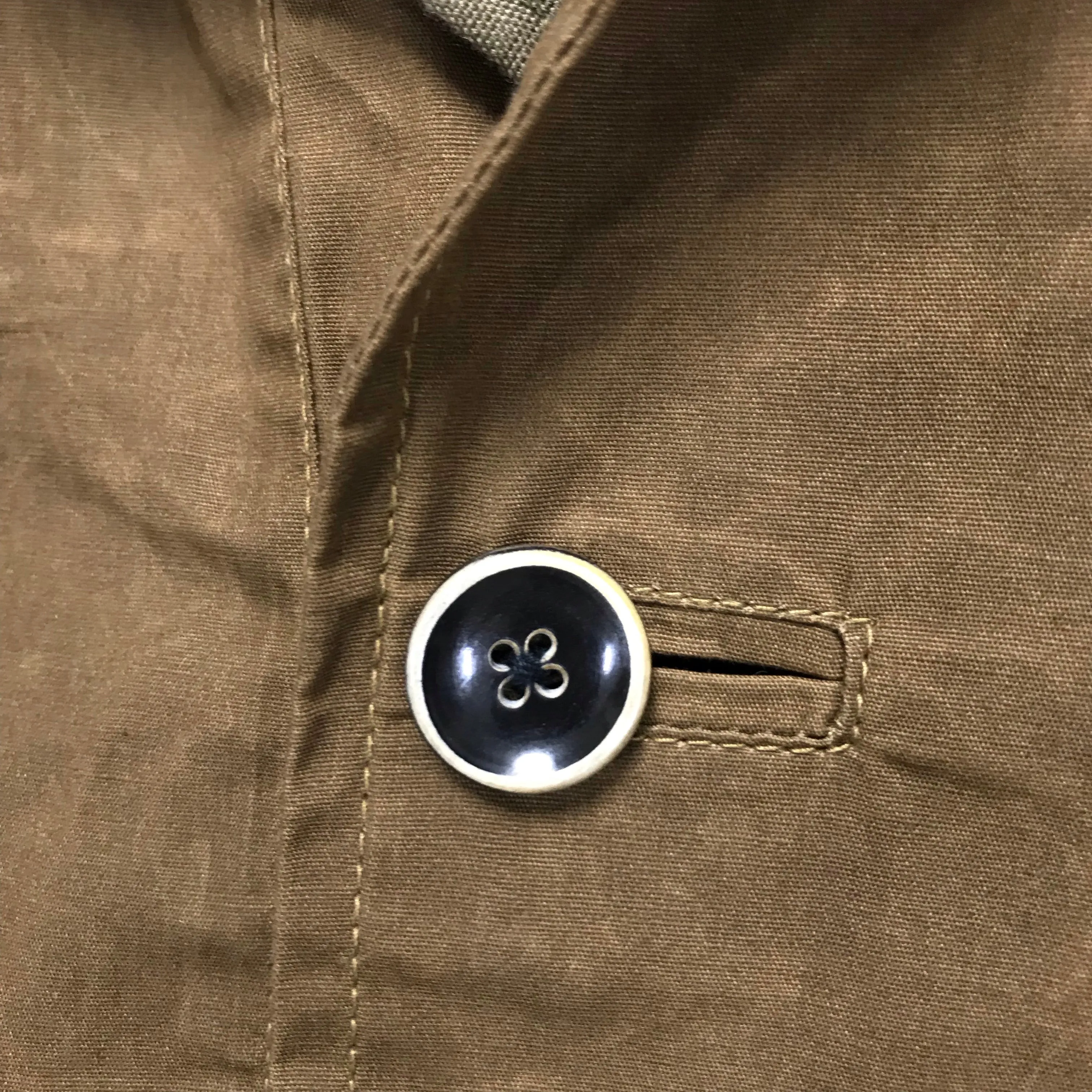 [L] Kapital Waxed Cotton Long Coat Brown
