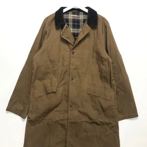 [L] Kapital Waxed Cotton Long Coat Brown