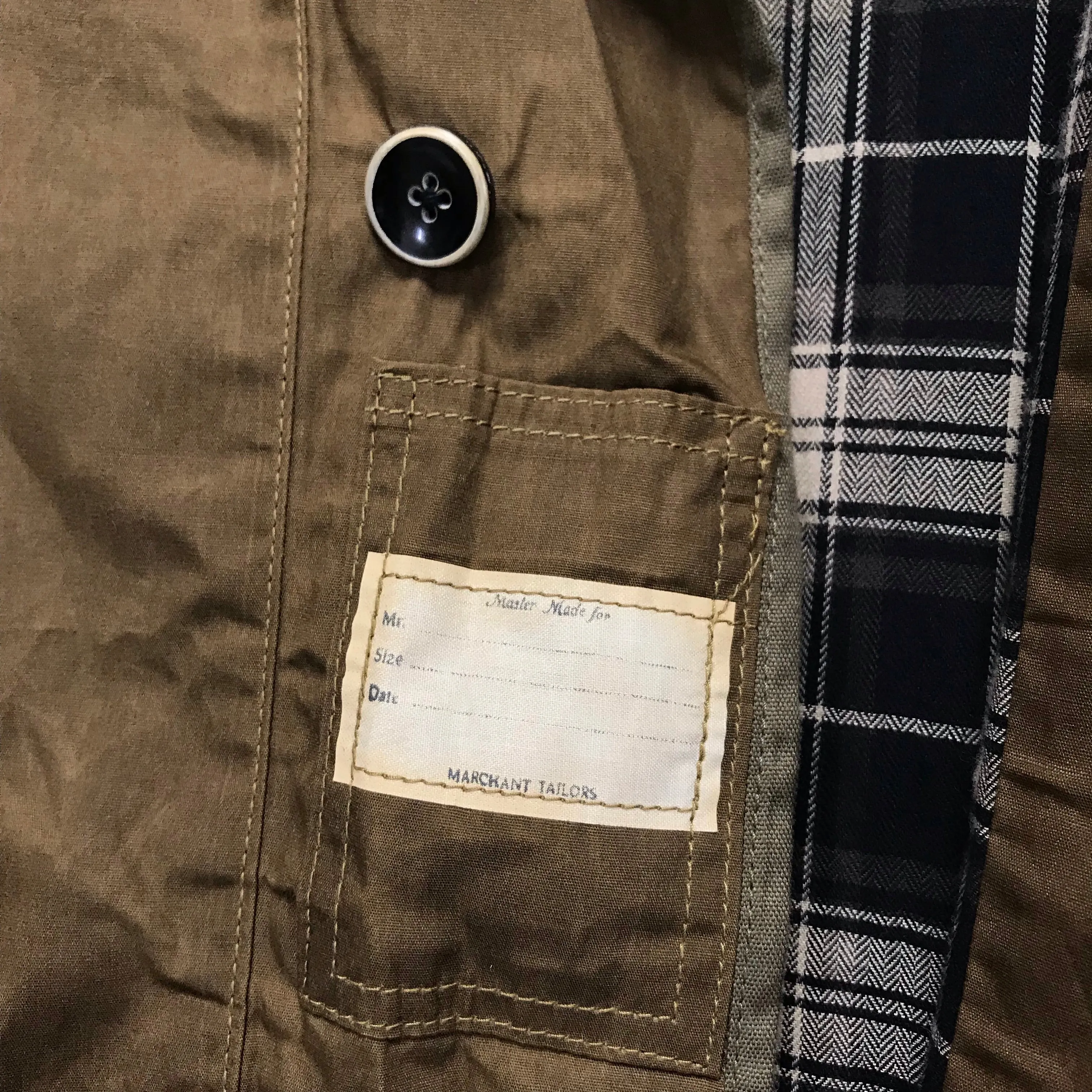 [L] Kapital Waxed Cotton Long Coat Brown
