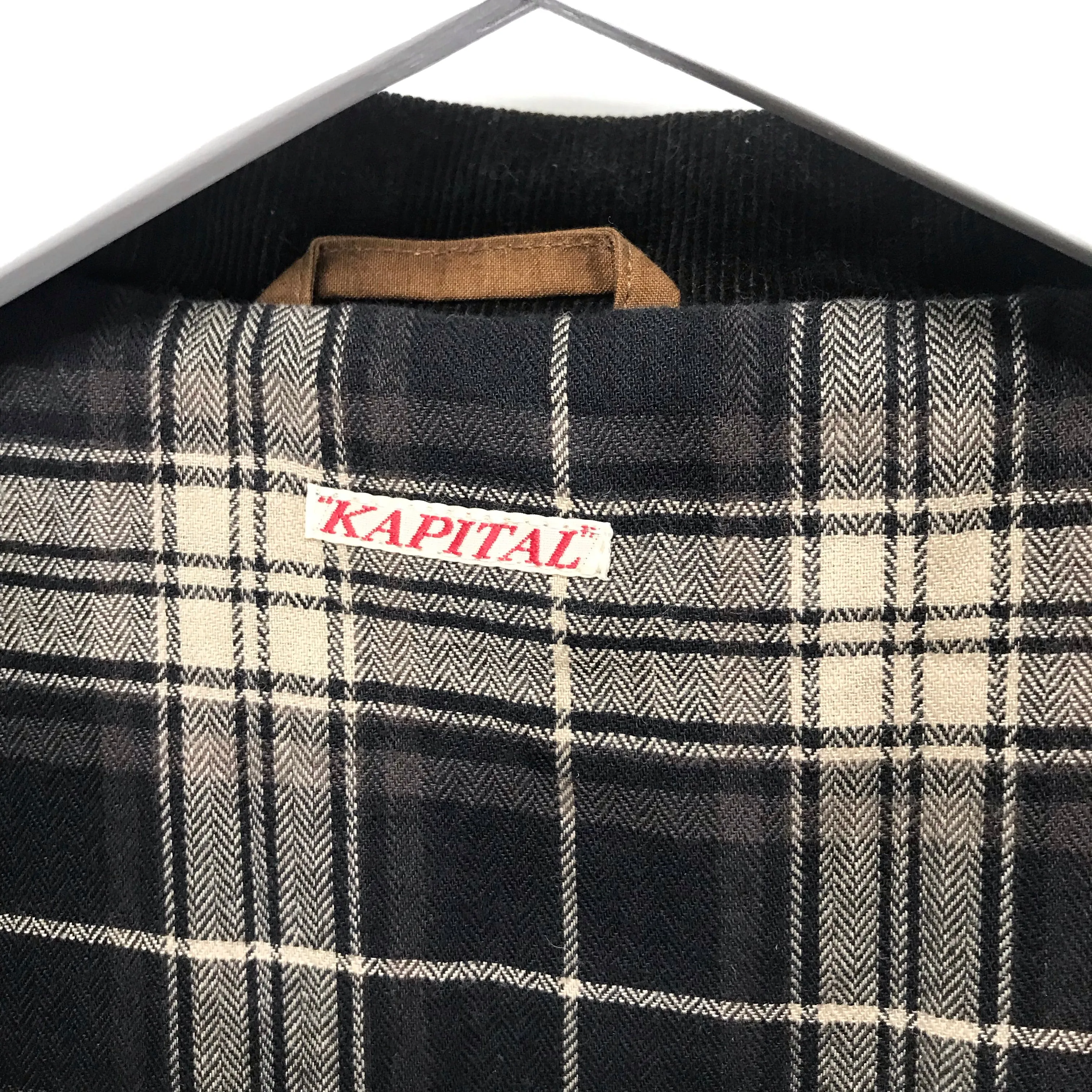 [L] Kapital Waxed Cotton Long Coat Brown