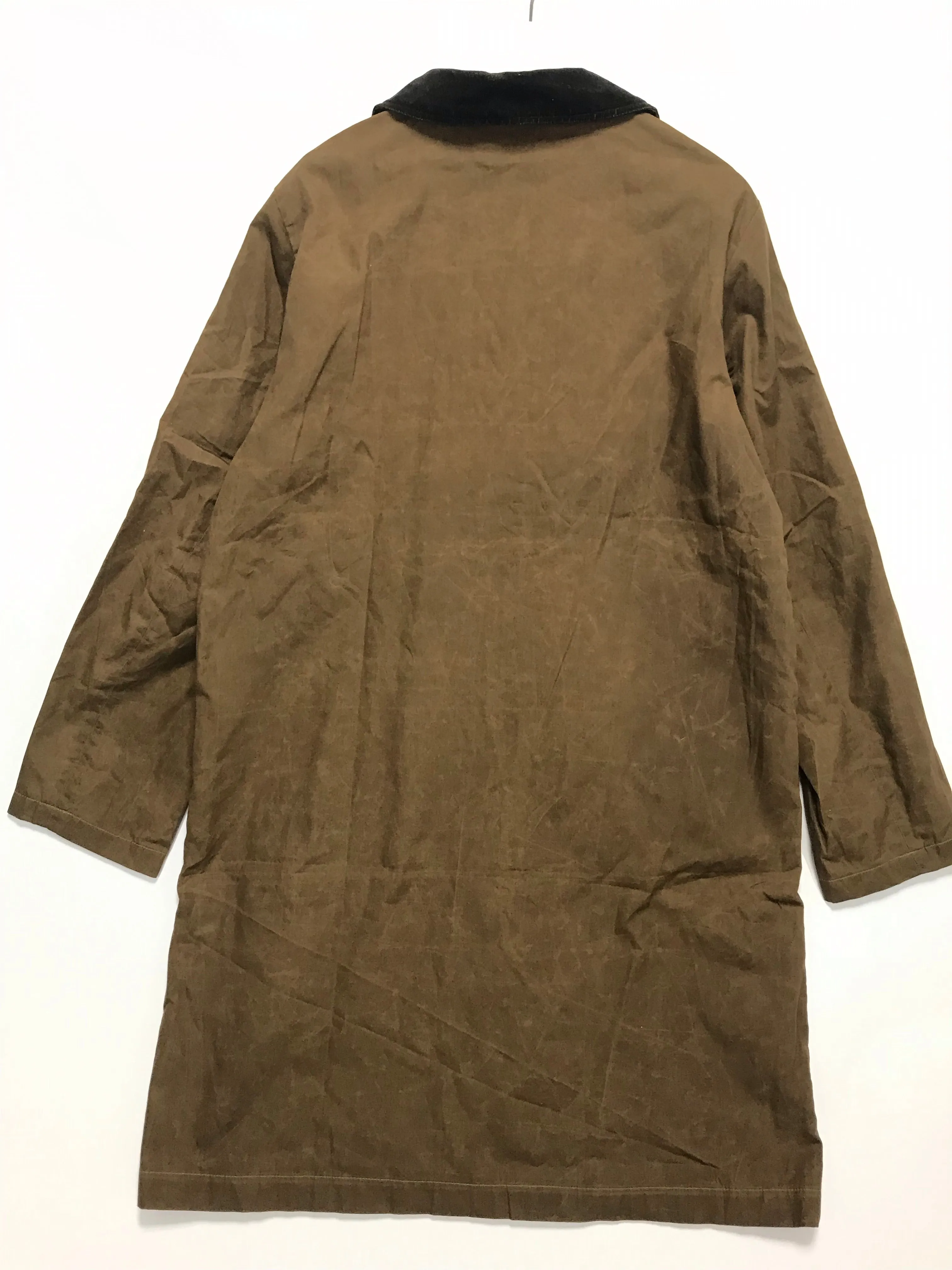 [L] Kapital Waxed Cotton Long Coat Brown