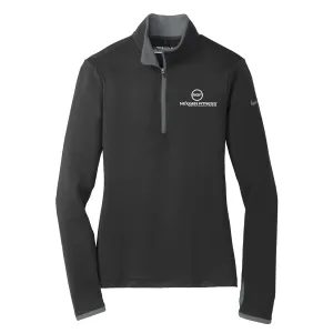 Ladies Nike Golf Dri FIT Stretch Half Zip Cover Up - Black/Dark Grey
