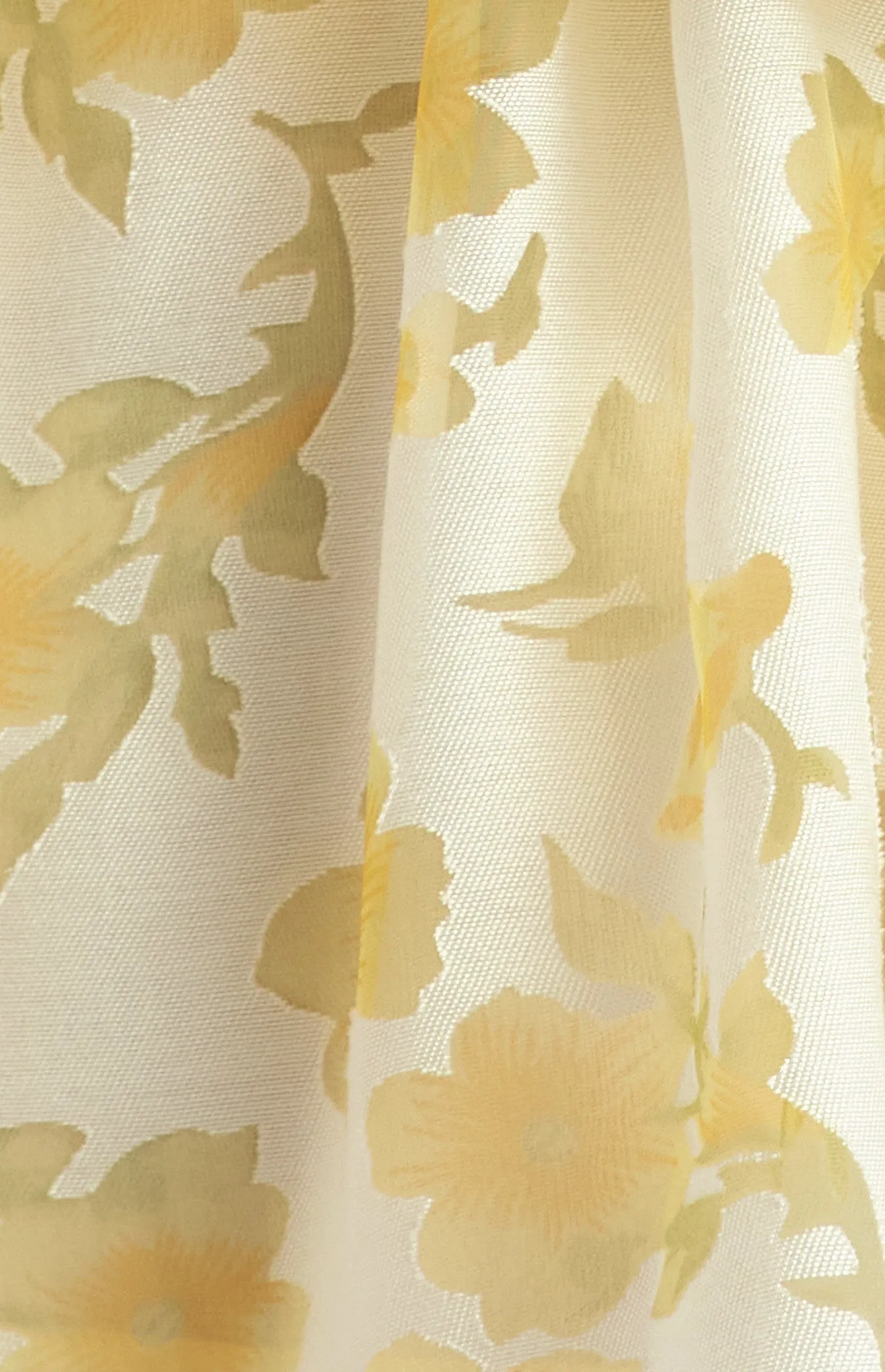 LEMON FLORAL MIDI DRESS