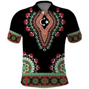 Libya Barbary Lion Polo Shirt Dashiki Simple Style LT05
